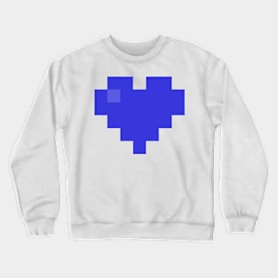 Simple Indigo Pixel Heart Crewneck Sweatshirt